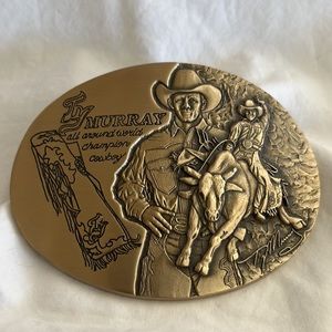 TY MURRAY All Around World Champion Trophy Belt Buckle